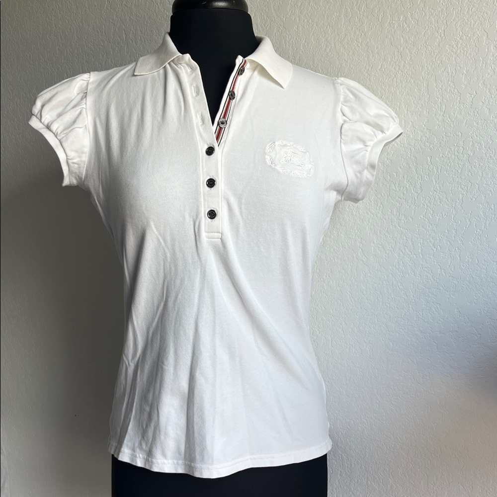 Burberry Short Sleeve Polo Top - Picture 2 of 14